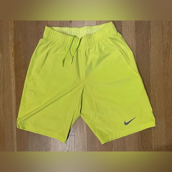 Nike DriFit Neon yellow tennis court shorts 11” inseam - Picture 1 of 2